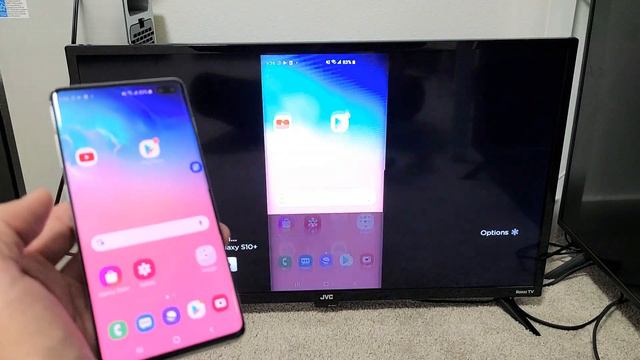 Galaxy Phones to JVC Roku TV: Direct Wireless Screen Mirror Connection (S6, S7, S8, S9, S10, S20... смотреть онлайн