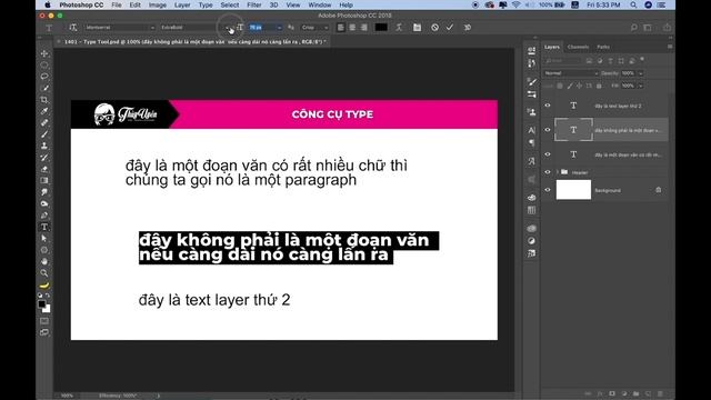 Bài 64: Công cụ Type | Làm Chủ Photoshop CC 2018 смотреть онлайн