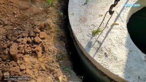 Обустройство скважины бетонными кольцами.
