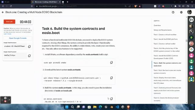 Block.one: Creating a Multi Node EOSIO Blockchain Lab solution || GSP991 || Free Swags & Goodies смотреть онлайн
