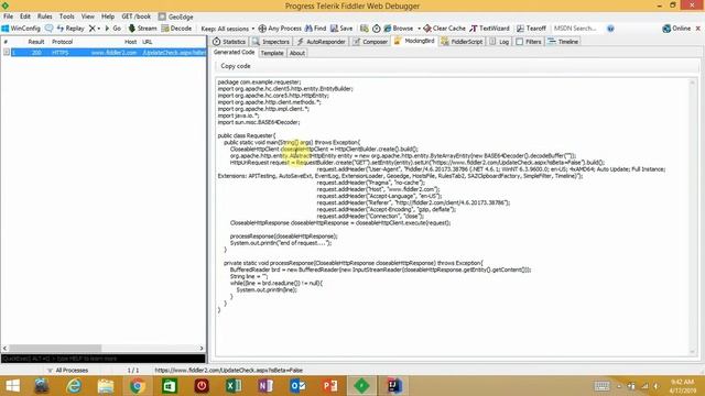 How to create and debug Java code from an HTTP request using MockingBird a Fiddler extension смотреть онлайн