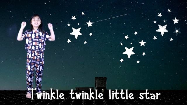 TWINKLE TWINKLE LITTLE STAR with Lyrics | NURSERY RHYMES | ACTION SONG FOR KIDS смотреть онлайн