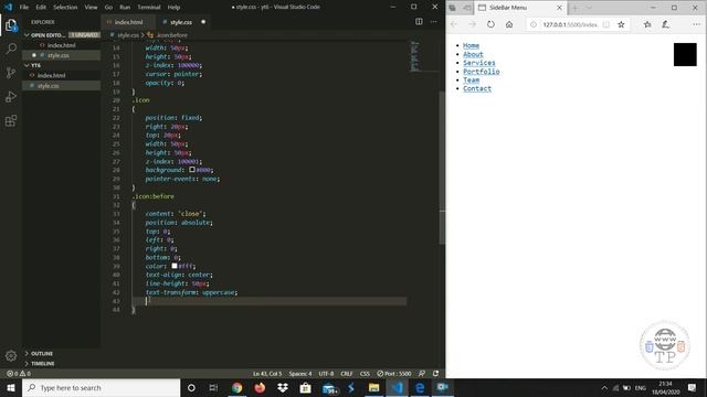 #SideBar Simple Sidebar | Sidebar menu using HTML and CSS смотреть онлайн