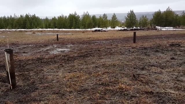 7 Трубы забиты, фундамент готов для Купольной Теплицы смотреть онлайн