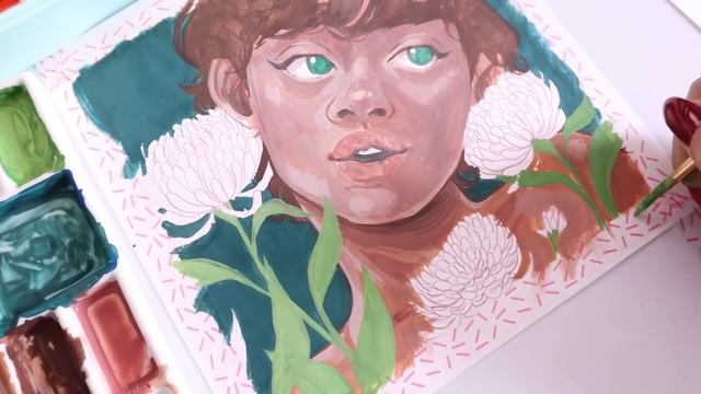 Chat & Paint with Me! gouache painting + chat about doing art for yourself смотреть онлайн