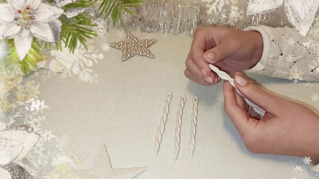 Ёлочное украшение своими руками/Сосульки на ёлку/Новогодние поделки/Ёлочные игрушки/Поделки из глин смотреть онлайн