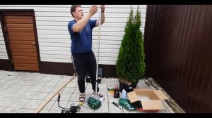 Бензокоса OAZIS TB-2500N. Как собрать косу своими руками.Первый окос травы.