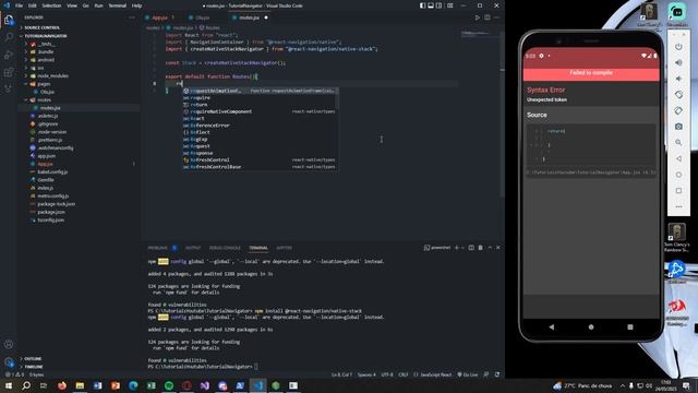 TUTORIALV - NAVEGAÇÃO STACK DE TELA REACT NATIVE смотреть онлайн