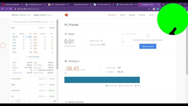 Get real time stocks data using python | Get Indian stocks live data using Python in Telugu | #NSE смотреть онлайн