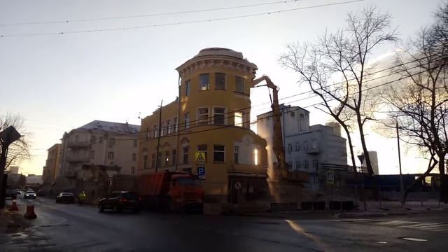 Снос здания ул. Дербеневская, 20, 05.02.2022. Demolition of the building on Derbenevskaya street, 2 смотреть онлайн