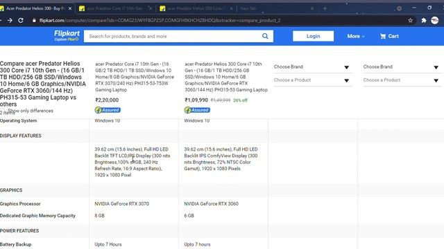 ASER PREDATOR HELIOS 300 RTX 3070 VS 3060 COMPARISON | Gaming laptop comparison | Buying guide 2021 смотреть онлайн