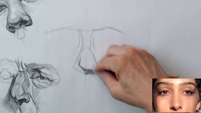 Nose Anatomy and Eye Drawing Techniques from My Old Art School Notebook смотреть онлайн