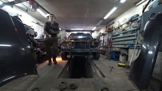 Ремонт подвески и кузова Мерседеса W124 ч № 6 ,варим передок. смотреть онлайн