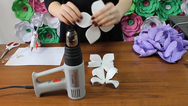 МК гортензия из изолона для фотозоны. Большие цветы. Цветы из изолона. Hortensia diy смотреть онлайн