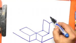 How easy draw 3d illusion with hands /как рисовать 3д илюзия