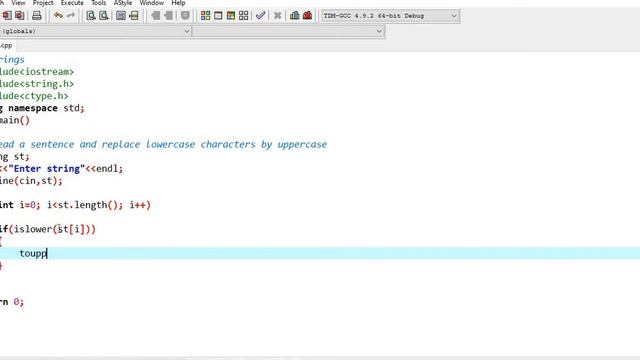 Read a sentence and replace lowercase characters by uppercase || part-81 смотреть онлайн