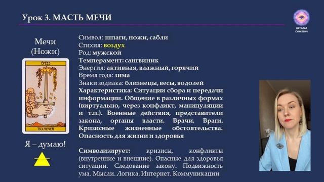 Обучение ТАРО Уэйта. Занятие 3: масть Мечи смотреть онлайн