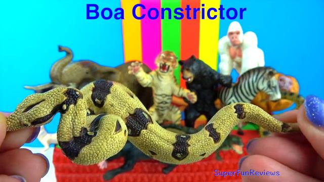 Wild ZOO Animal Toys For Kids - Lions Tigers Elephants Hippo Zebra Panther Giraffes Gorillas Snakes смотреть онлайн