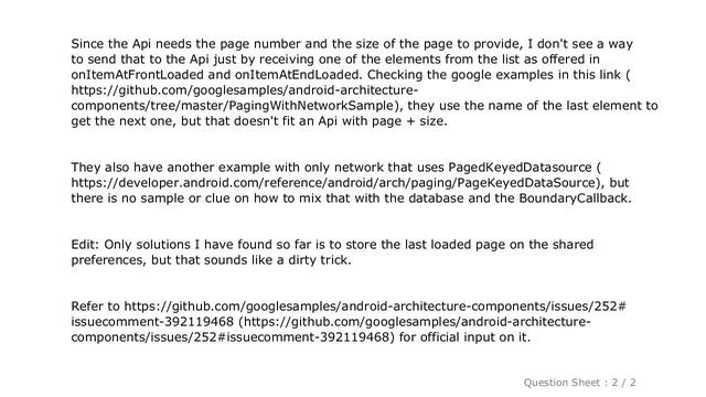 Android : Paging library - Boundary callback for network + db with API taking page and size смотреть онлайн