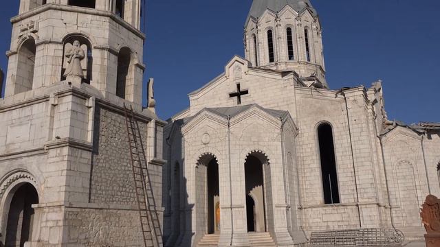 Shushi Ghazanchetsots Church & Cultural Center Bomabarded. Artsakh War, October 17, 2020 смотреть онлайн