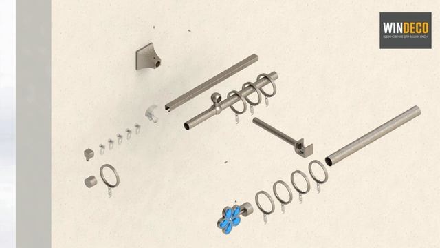 Монтаж однорядного карниза Диамант с подвесным элементом и U-шиной смотреть онлайн