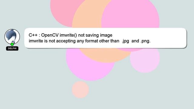 C++ : OpenCV imwrite() not saving image смотреть онлайн