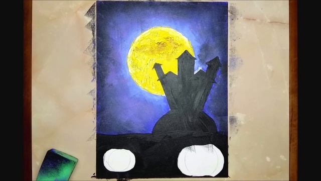 Poster Colour Painting Halloween | Painting Tutorial Acrylic | Painting Videos Relaxing Music смотреть онлайн