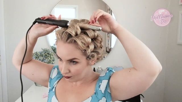 Step by step Pin-Curl and Brush-Out Hair Tutorial for Vintage Hair смотреть онлайн