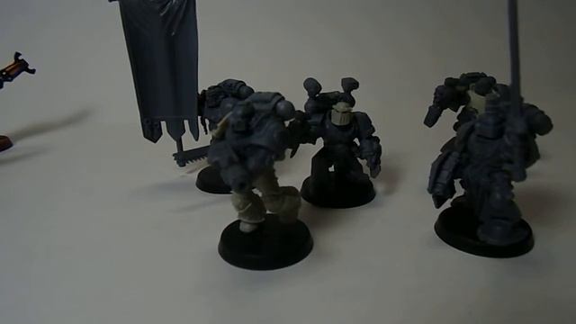 Warhammer 40K Eldar Warp Spiders painted and Space Marine Command Squad смотреть онлайн