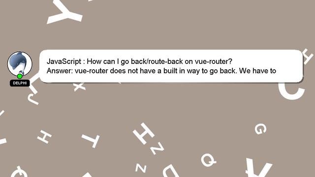 JavaScript : How can I go back/route-back on vue-router? смотреть онлайн