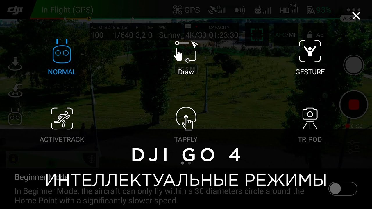 Интеллектуальные режимы на примере DJI Phantom 4 Pro.mp4 смотреть онлайн