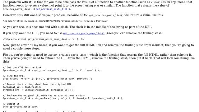 Wordpress: Remove trailing slash from previous_posts_link() (3 Solutions!!) смотреть онлайн