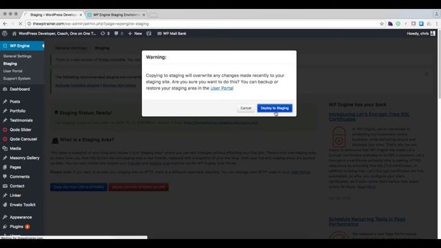 WP Engine - How to Create a Staging Environment - WordPress смотреть онлайн
