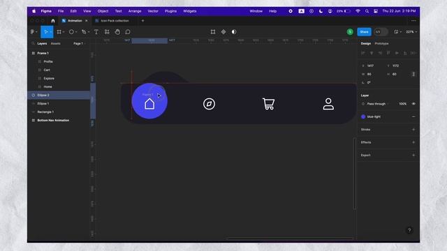 Animated Bottom Navigation Bar in Figma - Prototype Tutorial смотреть онлайн