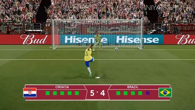 Croatia vs Brazil | Penalty Shootout | 1/4 Final | FIFA World Cup 2022 Qatar | PES Gameplay смотреть онлайн