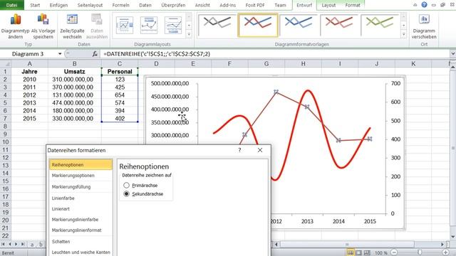 Microsoft Excel Lernen 6: Diagramme: Liniendiagramme Formatieren смотреть онлайн