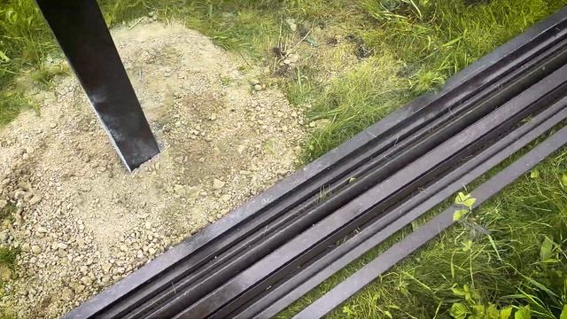 Навес из металлочерепицы 6х6 и откатные ворота 5х2 от мастерской металлообработки Спецкаркас смотреть онлайн