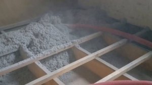 Задувка эковаты садовым пылесосом