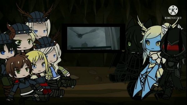 Реакция Как приручить дракона на Характеристики Годзиллы+Тихоокеанский Рубеж| httyd react|Gacha clu