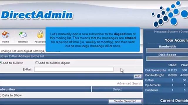 12) How to create a mailing list in Direct Admin смотреть онлайн