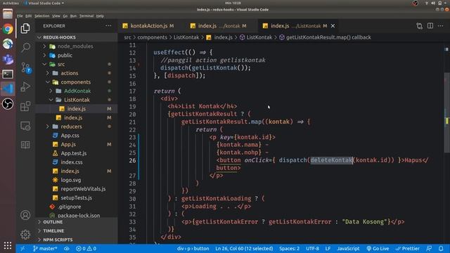 React JS Hooks Redux : 4. Delete Kontak Redux смотреть онлайн