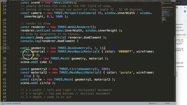8 Geometry wireframes in Three JS | Three js tutorial смотреть онлайн