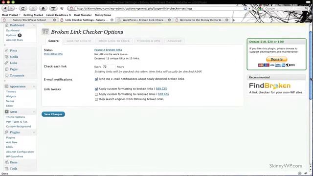 WordPress Tutorial - Broken Link Checker plugin смотреть онлайн