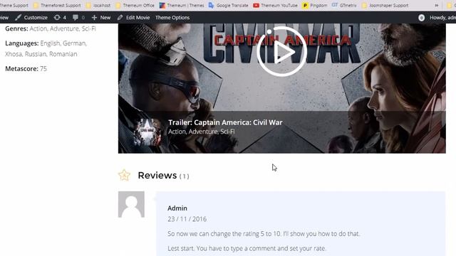 How to change Movie rating in Themeum Moview theme смотреть онлайн