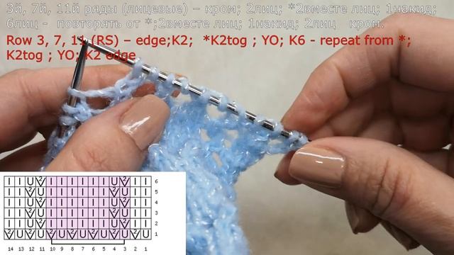 №88 Красивые ажурные квадраты спицами Узор для свитера или пледа Knitting pattern смотреть онлайн