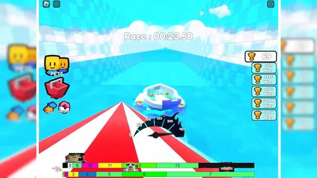 SWIMMING FOR MY LIFE in ROBLOX Swim Race Clicker смотреть онлайн