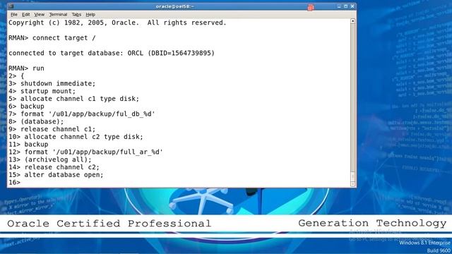 How to Performing Cold Backup Using By RMAN смотреть онлайн