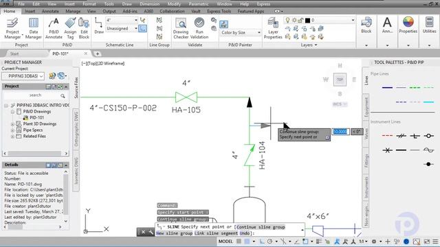 PID INTRO COURSE PIPING 3D BASIC WITH AUTOCAD PLANT 3D 2018 смотреть онлайн