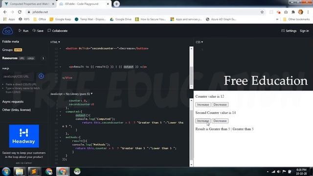 part 4 Computed Watchers | Vuejs in tamil | FreeEducation in Tamil смотреть онлайн