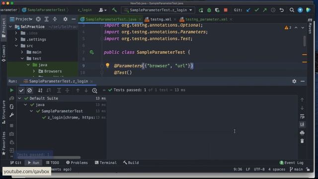 TestNG Parameterisation - @Parameters | @Optional смотреть онлайн
